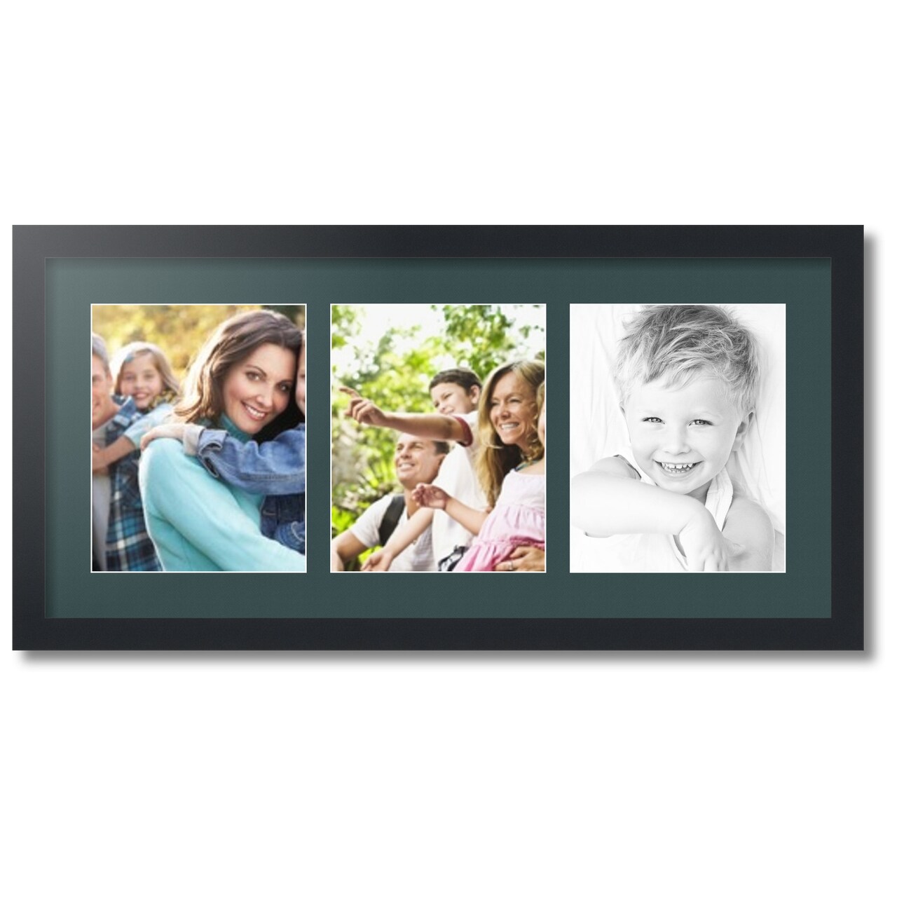 ArtToFrames Collage Photo Picture Frame with 3 - 8x10 inch Openings, Framed in Black with Over 62 Mat Color Options and Plexi Glass (CSM-3926-25)
